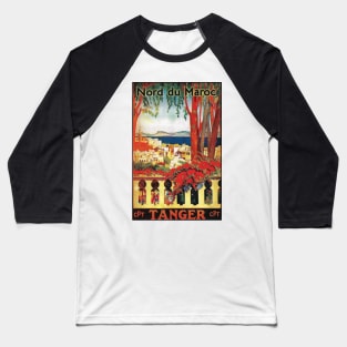 Moroccan Travel Poster: Tangier Baseball T-Shirt